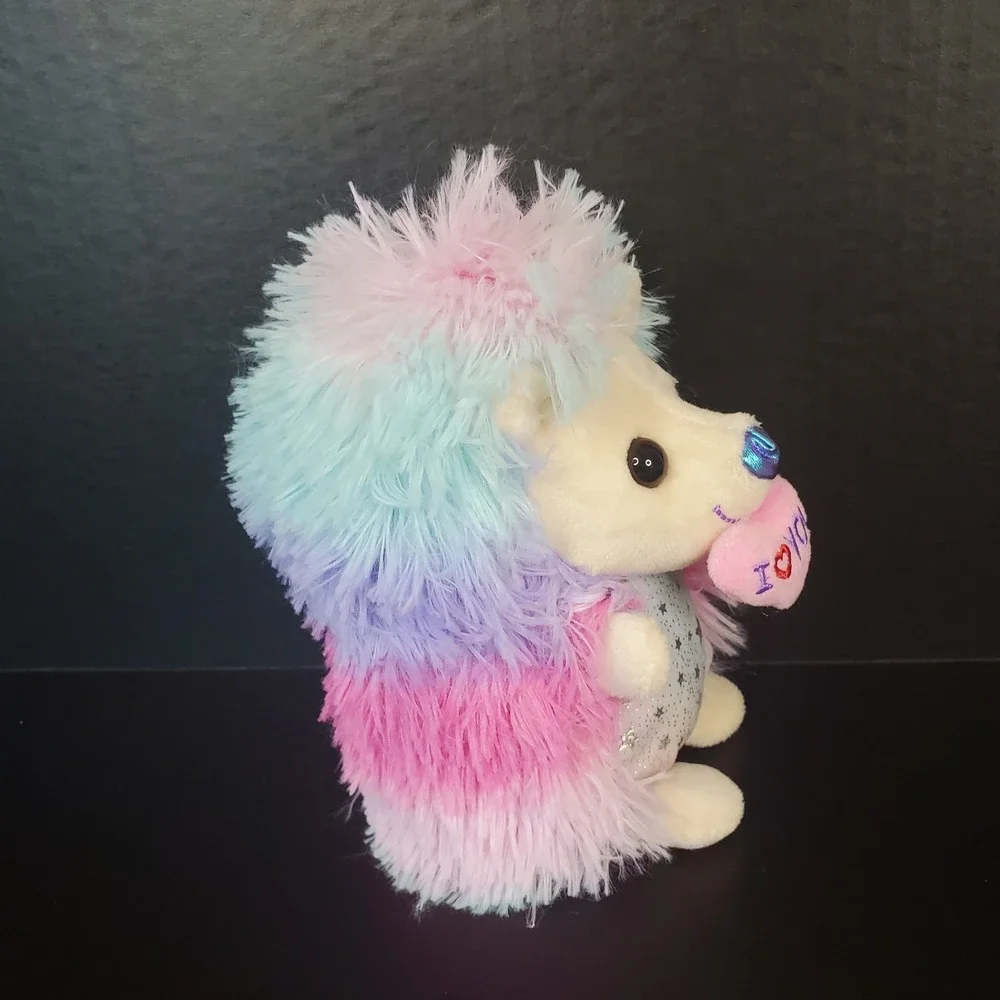 Rainbow Furry Hedgehog Valentine's Day Love‎ Plush 6